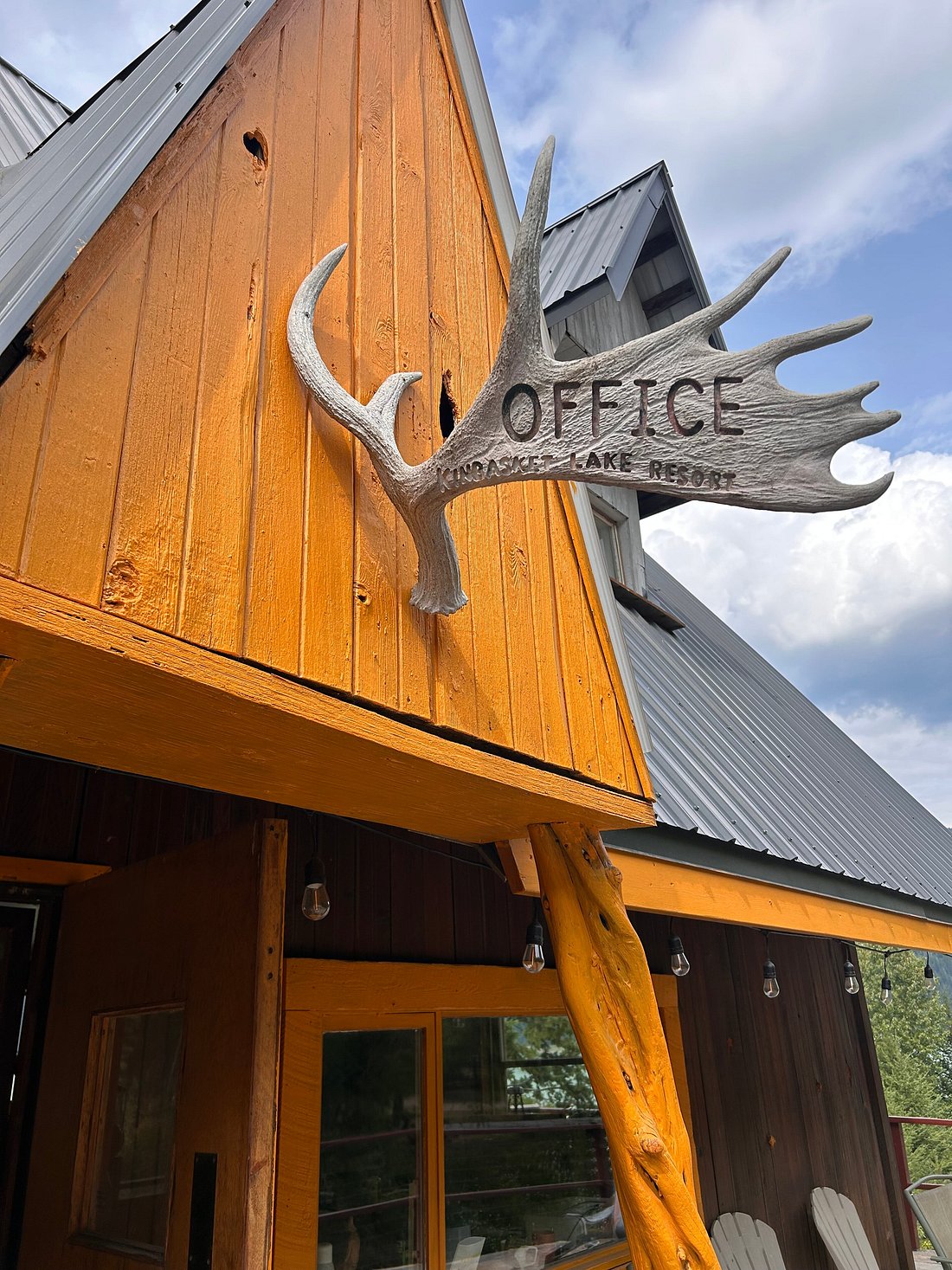 View of Kinbasket Lake Resort accommodations